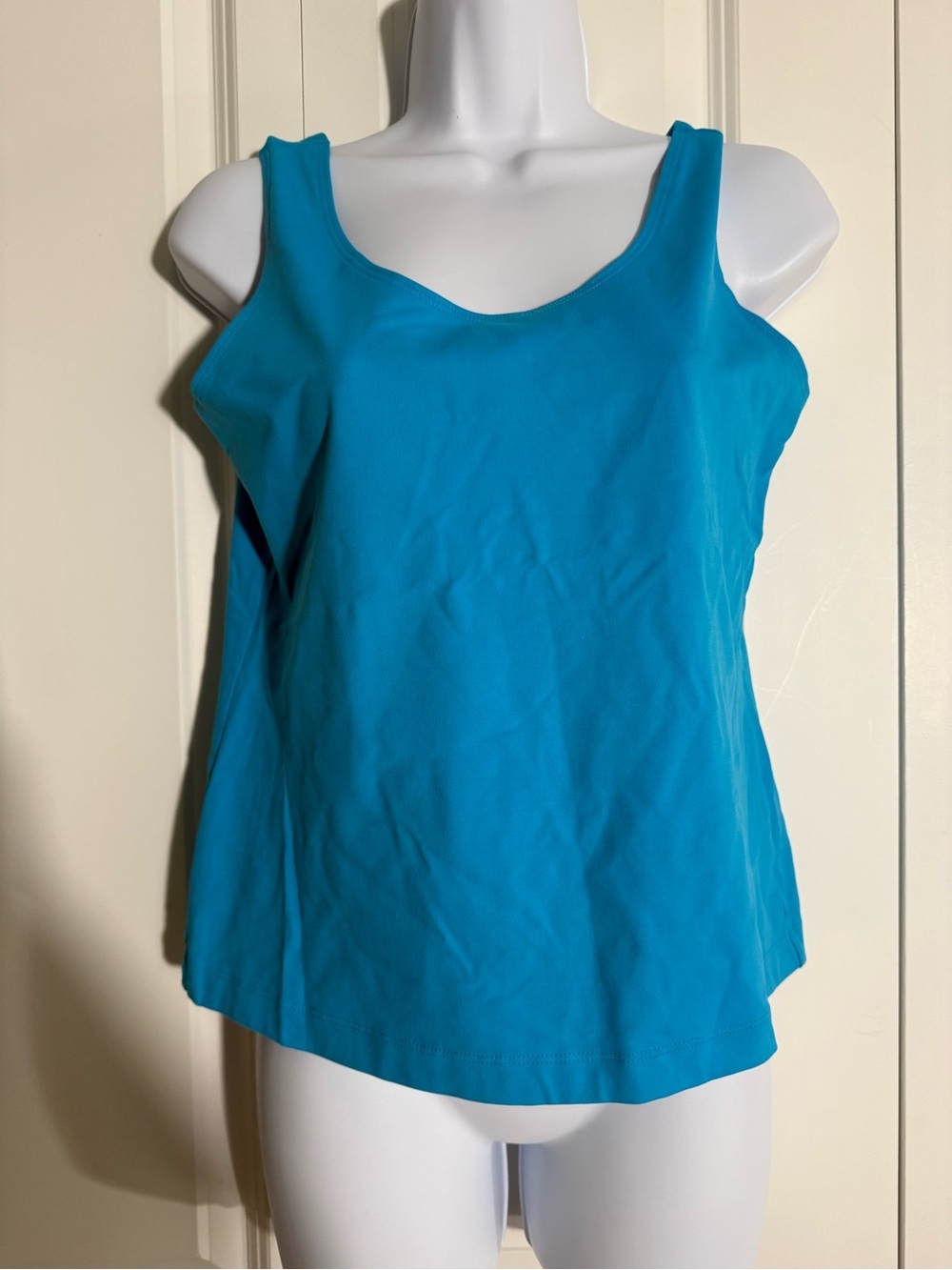Chico's Bright Turquoise Scoop Neck Tank